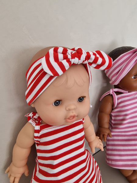 Puppenkleid mit Stirnband